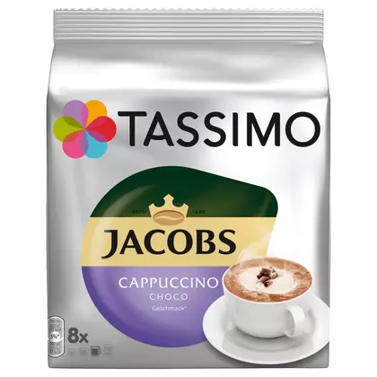 Cafea capsule Tassimo Jacobs Cappuccino Choco (ciocolata), 8 bucati