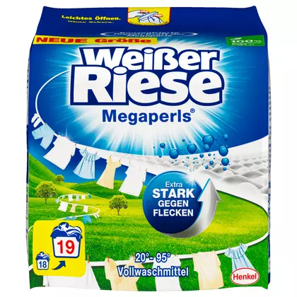 Detergent rufe Weißer Riese Megaperls, 19 spalari