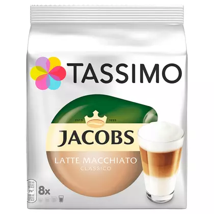 Cafea capsule Tassimo Jacobs Macchiato Classico Latte, 8 bucati