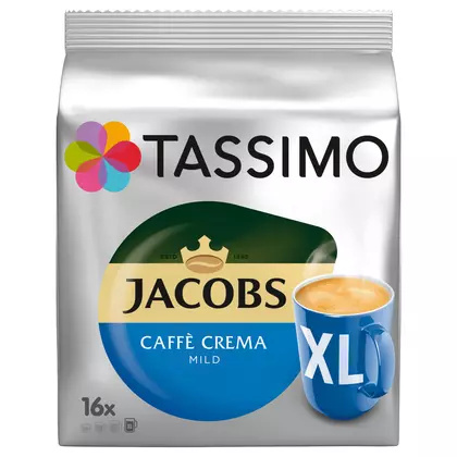 Cafea capsule Tassimo Jacobs Caffè Crema intensitate medie, 16 bucati