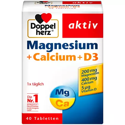 Supliment Vitamine Doppelherz Calciu Magneziu, 40 bucati