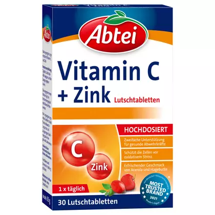 Supliment Vitamine Abtei Vitamina C Zink, 30 bucati