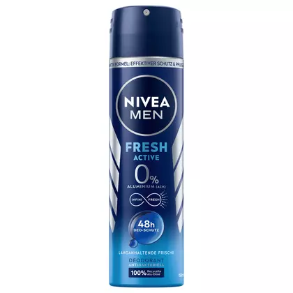 Deodorant Spray NIVEA Men Fresh Active Fara Aluminiu, 150ml