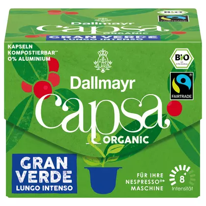 Cafea capsule Dallmayr Lungo Nespresso Capsa Bio Intenso, 56g
