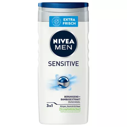 Gel de dus NIVEA Sensitive Men 3 in 1, 250ml
