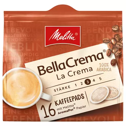 Cafea paduri Melitta BellaCrema Crema, 16 bucati