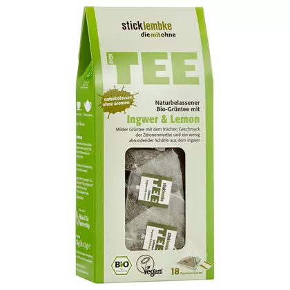 Ceai Stick & Lembke Bio verde, 18 pliculete