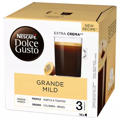 Cafea capsule Nescafé Dolce Gusto intensitate medie Grande, 16 bucati
