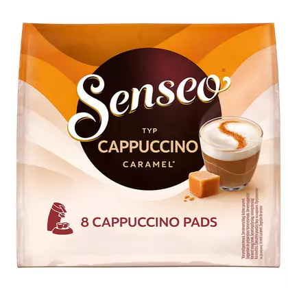 Cafea paduri Senseo Cappuccino Caramel, 8 bucati