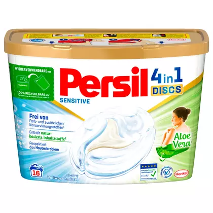 Detergent rufe Persil Sensitive 4in1 Aloe vera, 16 spalari