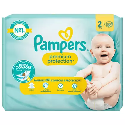 Scutece si chilotei bebelusi Pampers Premium Protection Gr. 2, 30 bucati