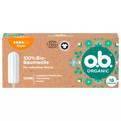 Absorbante o.b. Super Organic, 16 bucati