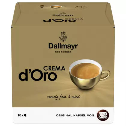 Cafea capsule Nescafé Dallmayr Crema d'Oro Gusto Dolce, 16 bucati
