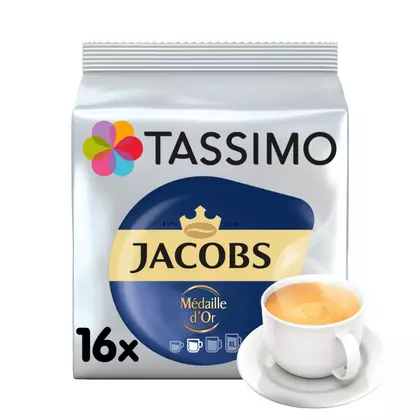 Cafea capsule Tassimo Jacobs Medaille D'Or, 16 bucati