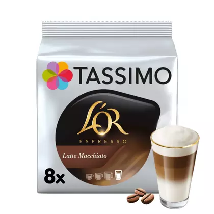 Cafea capsule Tassimo L'OR Espresso Latte Macchiato, 8 bucati