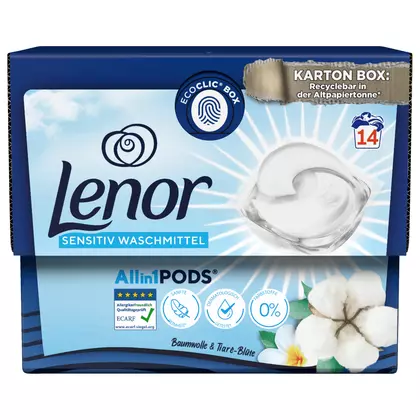 Detergent rufe Lenor Sensitiv All in 1 All-in-1, 14 spalari