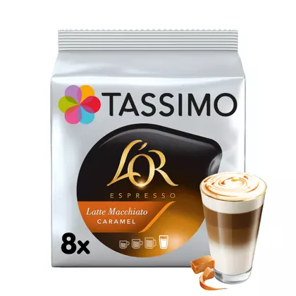 Cafea capsule Tassimo L'OR Espresso Latte Macchiato Caramel, 8 bucati