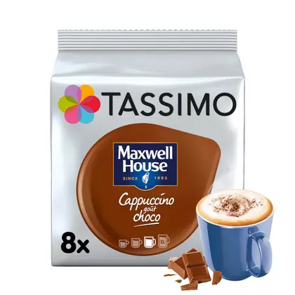 Cafea capsule Tassimo Maxwell House Cappuccino Choco, 8 bucati