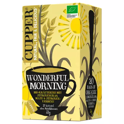 Ceai Cupper Tea Bio Morning, 20 pliculete