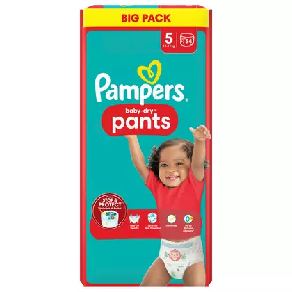 Scutece si chilotei bebelusi Pampers Pantaloni Big Pack Gr. 5, 54 bucati